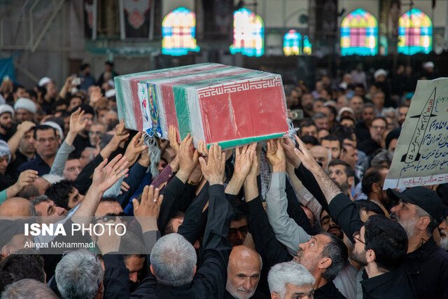 تشییع پیکر مطهر ۲ شهید تجاوز رژیم صهیونیستی در استان خوزستان