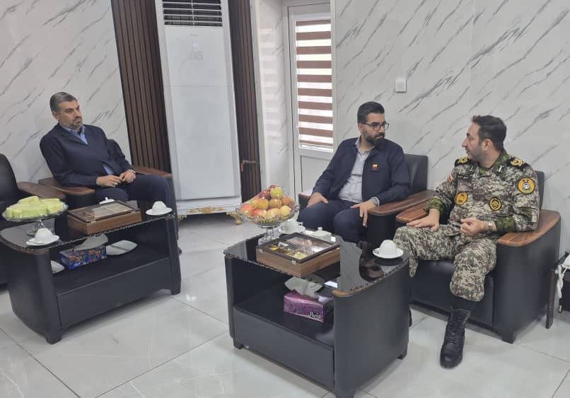 دیدار معاون منابع انسانی و امور اجتماعی فولاد خوزستان با فرمانده پدافند هوایی منطقه جنوب غرب کشور