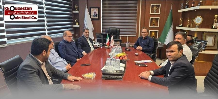 همگرایی صنعت و دولت در خوزستان؛ نشست مدیران صمت و فولاد اکسین برای عبور از چالش‌ها